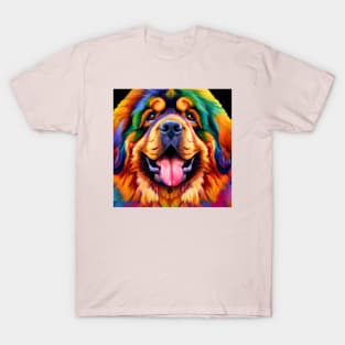 Fluffy Tibetan Mastiff Artwork T-Shirt